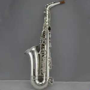 Eb tay khắc Bạc Alto điện giá rẻ Baritone Saxophone Vàng ALT saxophon polster
