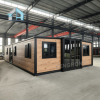 40ft Prefabrik Modüler Ev Ahşap Görünümlü Mobil Kabin 0 1 2 3 4 5 6 Yatak Odalı Yaşam & Mobil Ofis & Konut Kabini