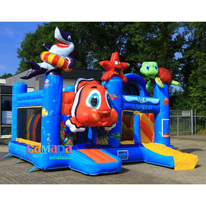 Kinder aufblasbare Hüpfburg Trocken rutsche Combo Seaworld Bounce House Aufblasbare Spring burg Kommerzielle PVC-Burg zu verkaufen - Product Image 1