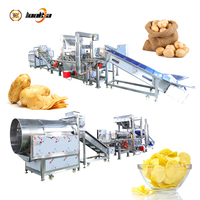 Kleinserien-Kartoffelchips-Produktionslinie Kontinuierliche Frittierlinie Kartoffelchips-Snack-Frittier- und Würzlinie