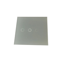 Usine personnalisée 1mm-6mm panneau de verre électronique panneau de commutateur en verre trempé couvercle de commutateur en verre noir pour interrupteur intelligent