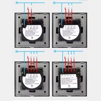 Panel de PC al por mayor de fábrica, interruptor de pared multifunción de 1/2/3/4 módulos tipo UE con tomas de corriente y puertos de carga USB tipo C