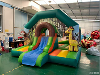 Château gonflable personnalisé avec toboggan et trampoline combinés, marque QY, en PVC