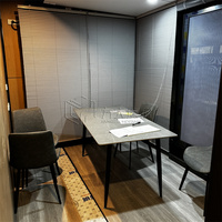 Maison conteneur extensible moderne 40HQ, couleur personnalisée, structure en acier galvanisé, grandes fenêtres, ignifuge, résistant au vent et à l'eau