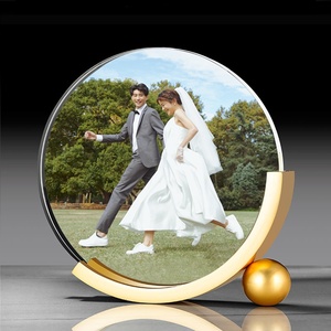SE7ART Support de présentation photo en métal personnalisé en cristal moderne haut de gamme Cadre Boîte <span class=keywords><strong>cadeau</strong></span> pour mariage Enfants Bébé <span class=keywords><strong>Couple</strong></span> Décoration de la maison Prix bas - Product Image 6