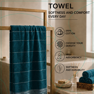 Serviette de Bain en Coton Éponge 100% Naturel, Motif Nid d'Abeille, 50x90cm, Haute Absorption, Écologique, Douce et Durable pour Hôtels et Usage Domestique (Vente en Gros) - Product Image 1