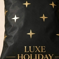 Sacs d'expédition en polybulle écologiques, imperméables et durables, noirs et dorés, élégants, avec motif étoilé personnalisé pour l'emballage de Noël