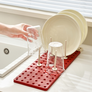Kitchen Organizer <strong>Plate</strong> Holder for Cabinets Scalable Adjustment Kitchen <strong>Cupboard</strong> Organization Drawer Organizer Drain Bowl <strong>Rack</strong> - Product Image 5