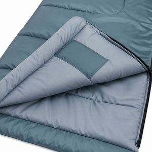 Blue Camouflage Inner Rectangular Lightweight Polyester Warm <b>Sleep</b> <b>Bag</b> for Kids Car Camping Backyard Travel Outdoor Overnight - Product Image 2