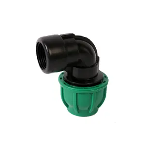 agriculture irrigation system IRRI plastic PN16 compression PE pipe female thread elbow