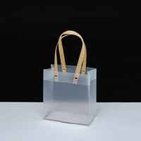 Cadeau de Noël Sac fourre-tout transparent Maquillage Sac cadeau Cadeau Emballage de bonbons en plastique Emballage de sac d'abrazine à la main