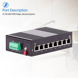 Conmutador gestionado por web Gigabit industrial de 8 puertos <span class=keywords><strong>LAN</strong></span> habilitada para QoS para control de dispositivos seguro 1000M para industrias pesadas de plantas químicas - Product Image 3
