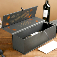 Cajas de Embalaje para Licores de Cartón Rígido Negro Mate de Lujo Hechas a Medida, Laminación Mate Ecológica para Whisky y Vino Tinto