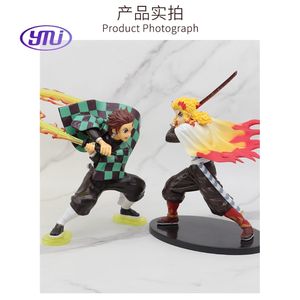 Figuras De YMJ Demoned <span class=keywords><strong>Slayer</strong></span>: Kimetsu No Yaiba Tanjirou Rengoku Kyoujurou Combat Ver PVC <span class=keywords><strong>Anime</strong></span> Figure Action Figure - Product Image 2