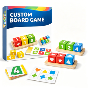 Jeu de société éducatif personnalisé pour enfants, fabriqué en usine OEM au Vietnam, en bois, écologique, design durable - Product Image 1
