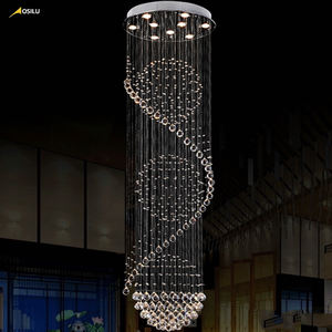 Haute qualité <span class=keywords><strong>suspension</strong></span> K9 lustre en cristal moderne pendentif lampe éclairage pour hôtel - Product Image 6