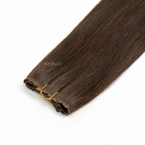 Wholesale Human Hair <strong>Weft</strong> Extensions Human Hair <strong>Invisible</strong> Genius <strong>Weft</strong> Hole Double <strong>Weft</strong> #2 Darkest Brown 16Inches 50g Mrshair - Product Image 2