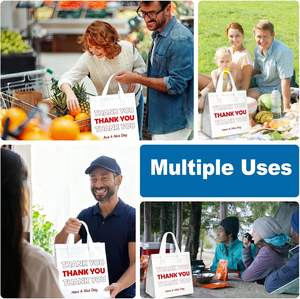 Kustom sekali pakai makanan tanpa tenunan Takeaway minuman panas dingin kemasan kopi termal Restoran mengambil tas untuk pengiriman cangkir - Product Image 6