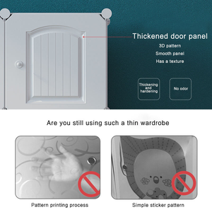 מפעל שקע 3d לבן צבע רב-דלת פלסטיק ארון אחסון נעליים מתלה קל להרכיב - Product Image 3
