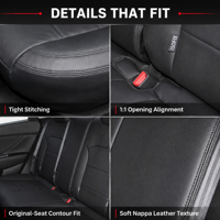 Housse de siège auto sur mesure TOPFIT pour Hyundai Elantra 2000-2020, cuir Nappa de luxe, imperméable, facile à nettoyer, vente en gros d'usine