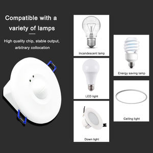 Nuevo AC220 240V 5,8 Ghz agujero 62mm 360 grados interior empotrado pared montaje en <span class=keywords><strong>techo</strong></span> microondas Sensor de <span class=keywords><strong>movimiento</strong></span> <span class=keywords><strong>Detector</strong></span> para luces LED - Product Image 4