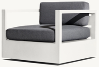 Haute qualité usine fin aluminium canapé meubles sectionnel extérieur ensemble chaise unique pivotant L U forme étanche Patio jardin