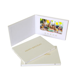 Scheda Video LCD da 7 Pollici in Tessuto di Lino per Inviti di Nozze e Presentazioni ai Clienti Fotografi - Product Image 2