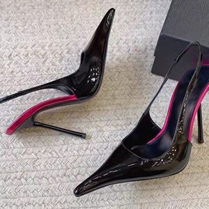 2025 Summer New High Quality Pointed Stiletto High Heels Back Empty Women's Solid Color Elegant <b>Sandals</b> - Product Image 2