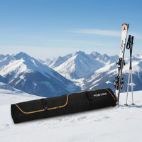 Sac de ski et de snowboard en polyester imperméable durable à roulettes pour les sports de plein air et les voyages avec une longue housse rembourrée