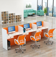 Station de travail de bureau en bois modulaire en forme de I de haute qualité à prix avantageux avec taille et couleur personnalisables