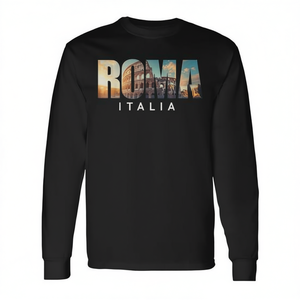 Camiseta de Manga Larga Coliseo de Roma, Italia, Unisex, Cuello Redondo, Impresión Digital, Promocional para Adultos - Product Image 2