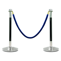 Barrière de contrôle de foule rétractable de luxe personnalisée avec corde bleue et support