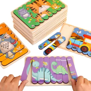 Untuk Anak-anak Mengatakan Cerita Pendidikan Teka-teki Kayu Mainan Pendidikan 18 Chaptersaeducation Quran Tabletstripe PVC Unisex Gambar WQ15