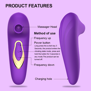 Vibrateur à succion clitoridienne, stimulateur vibrant pour clitoris et mamelons, masturbateur féminin, articles pour adultes, jouet sexuel pour femmes - Product Image 2