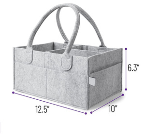 <span class=keywords><strong>Borsa</strong></span> Tote per pannolini in <span class=keywords><strong>feltro</strong></span> per bambini organizzatore di Caddy per auto - Product Image 3