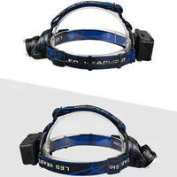 Lampe frontale LED T6 rechargeable par USB en 3 modes - Batterie non incluse Lampe frontale de camping, randonnée en plein air, lampe frontale de vélo, extérieur