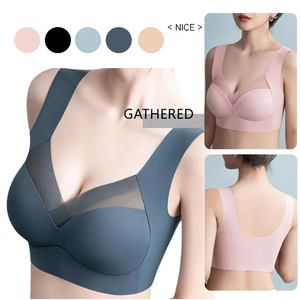 Soutien-Gorge Push-Up Confortable et Anti-Choc Non-Trace Grande Taille L-3XL pour Femme à Bonnets Complets - Product Image 1