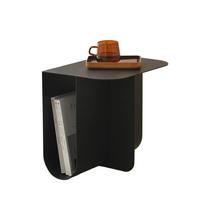 Table d'appoint carrée en métal créative et durable, table basse de luxe pour salon, petite table à café moderne et simple avec cadre en bois