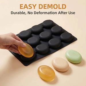 Large Size Custom Silicone Oval <b>Molds</b> Eco-Friendly Sustainable <b>Cake</b> Tool Soap Making Bar/Bubble/Number Shape Food Gift - Product Image 2