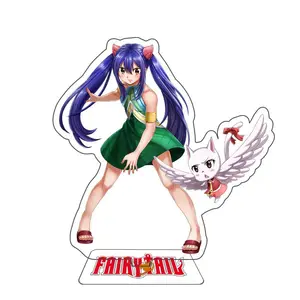anime fairy tail accessoires Suppliers-1pc belle Anime fée queue Cosplay acrylique support modèle Figure jouets artisanat fée jardin décor accessoires enfants cadeau