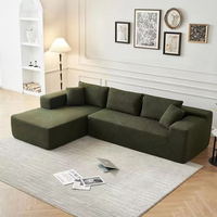Ensemble de canapés modulaires compressés, design italien minimaliste, revêtement en tissu, rembourrage en éponge, pour salon, hôtel, villa, emballage sous vide