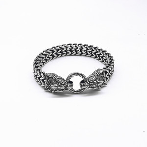 Pulsera de Cadena de Acero de Titanio con Diseño de Dragón yunnique, Joyería de Moda Unisex, Acero Inoxidable 316, Patrón Animal, Estilo Geométrico - Product Image 5