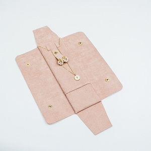 Sac en velours ultra-fin haut de gamme, pliable, en une seule pièce, pour collier, carte, sac portable pour accessoires de collier, rangement pour pendentif - Product Image 4