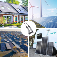 Connecteurs de branche solaire en cuivre étamé 1 à 2, pour fils parallèles 4mm² et 6mm², résistants aux UV, en matériau PPO, étanches pour panneaux photovoltaïques