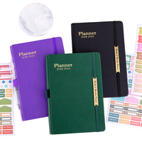 Cahiers en cuir A4 A5 d'affaires promotionnels Logo personnalisé imprimé PU planificateur Journal cadeaux en relief