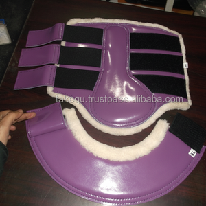 Juego de botas de caballo Overreach con logotipo personalizado, tipo occidental con función de cepillado, modelo 1074(2) Para caballerizas y caballerizas - Product Image 1