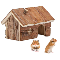 Pin en bois naturel cochons d'Inde rats chinchillas accessoires exercice lapin lapins jouets en bois maison hamster maison