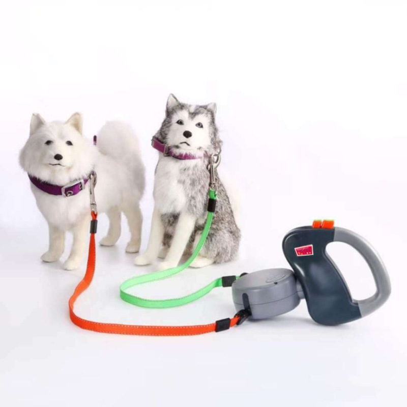 Kakakele TR708 Double Retractable Dog Leash - 360° Tangle-Free Dual Dog Walking Rope