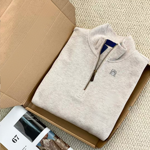T-shirt à manches longues pour homme, nouvelle collection été 2025, polyvalent, col rond, pull ample, haut à manches longues, vente en gros usine - Product Image 4