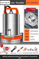 Pompe à eau submersible électrique 12V 48V à batterie, haute puissance 1,5 CV, en acier inoxydable, pour l'irrigation agricole
